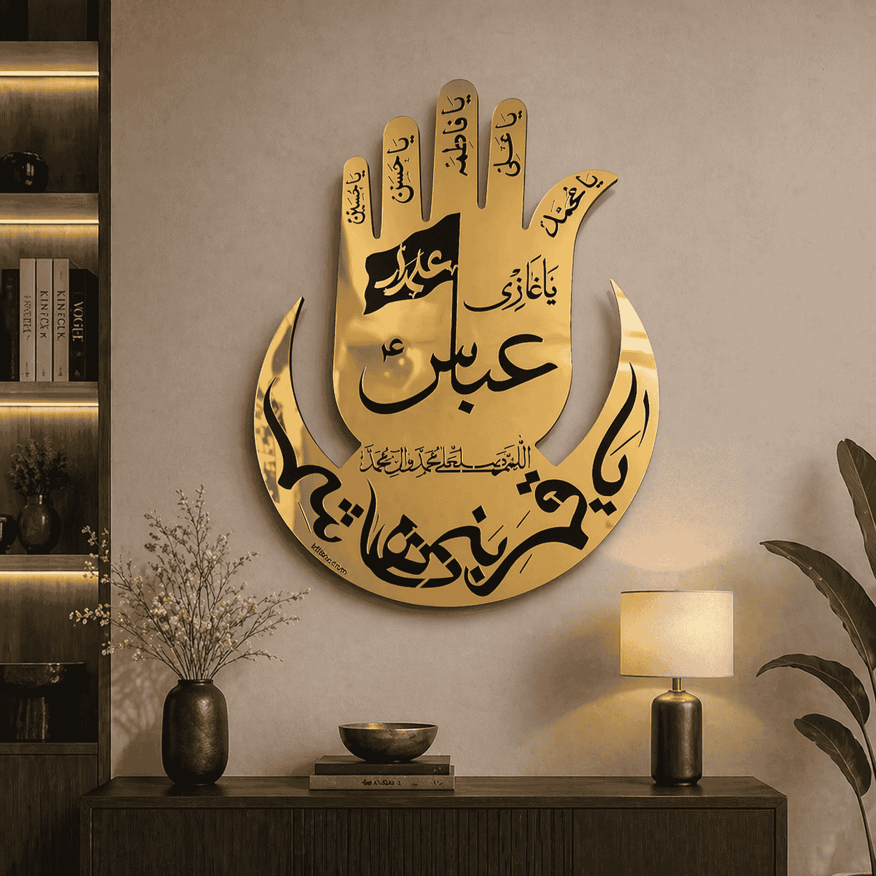 Islamic Hand (Panjtan Pak) Wall Art -ISHQ-003